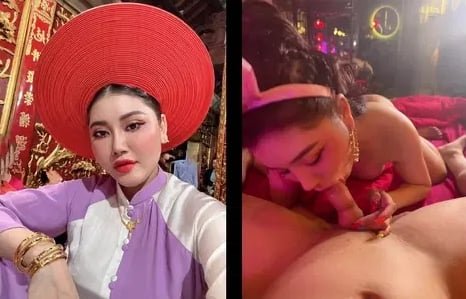 Cô con trang xinh BJ miệt mài