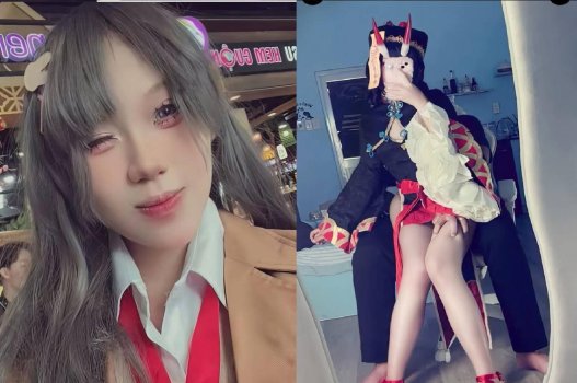 Đêm thăng hoa cùng em gái cosplay lén lút với bạn thân